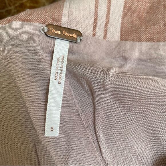 Free People Tuscan Sunrise Pink Striped Wrap Mini Skirt 6 - Picture 7 of 8